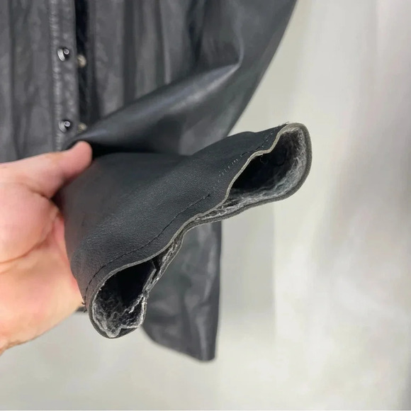 Parallel Black Lambskin Leather Shirt/Jacket fitted shacket  Size 4 (Small) - Picture 9 of 14
